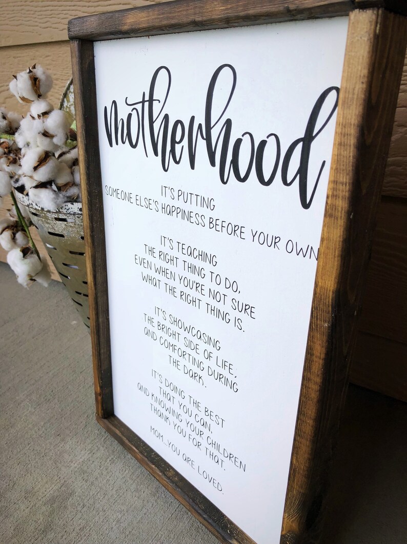 Wood signs signs signs with quotes motherhood | Etsy
