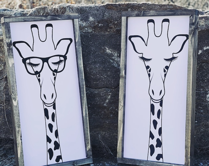 Wall Decor | Farmhouse Wall Decor | Nursery Room Decor | Giraffe Decor | Animal Decor | Home Decor | Boho Farmhouse | Shelf Decor