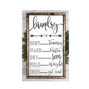 Farmhouse Decor | Gifts For The Home | Farmhouse Signs | Laundry Room Signs | Shelf Decor | Laundry Decor | Boho Farmhouse