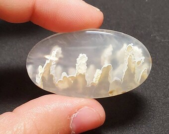 White Agate White Flame Gemstone Cabochon Agate Cabochon White Flame Agate Hand Polished Gemstone Cabochon Natural Stone Flame Agate