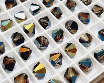 8 mm Tabac Swarovski Crystal Article 5328 Koraliki Bicone, 12 szt.