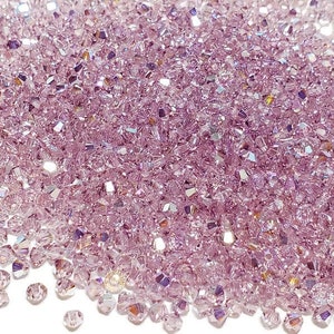 3mm Light Amethyst AB Swarovski Crystal Article 5328 Bicone Beads, 48pcs