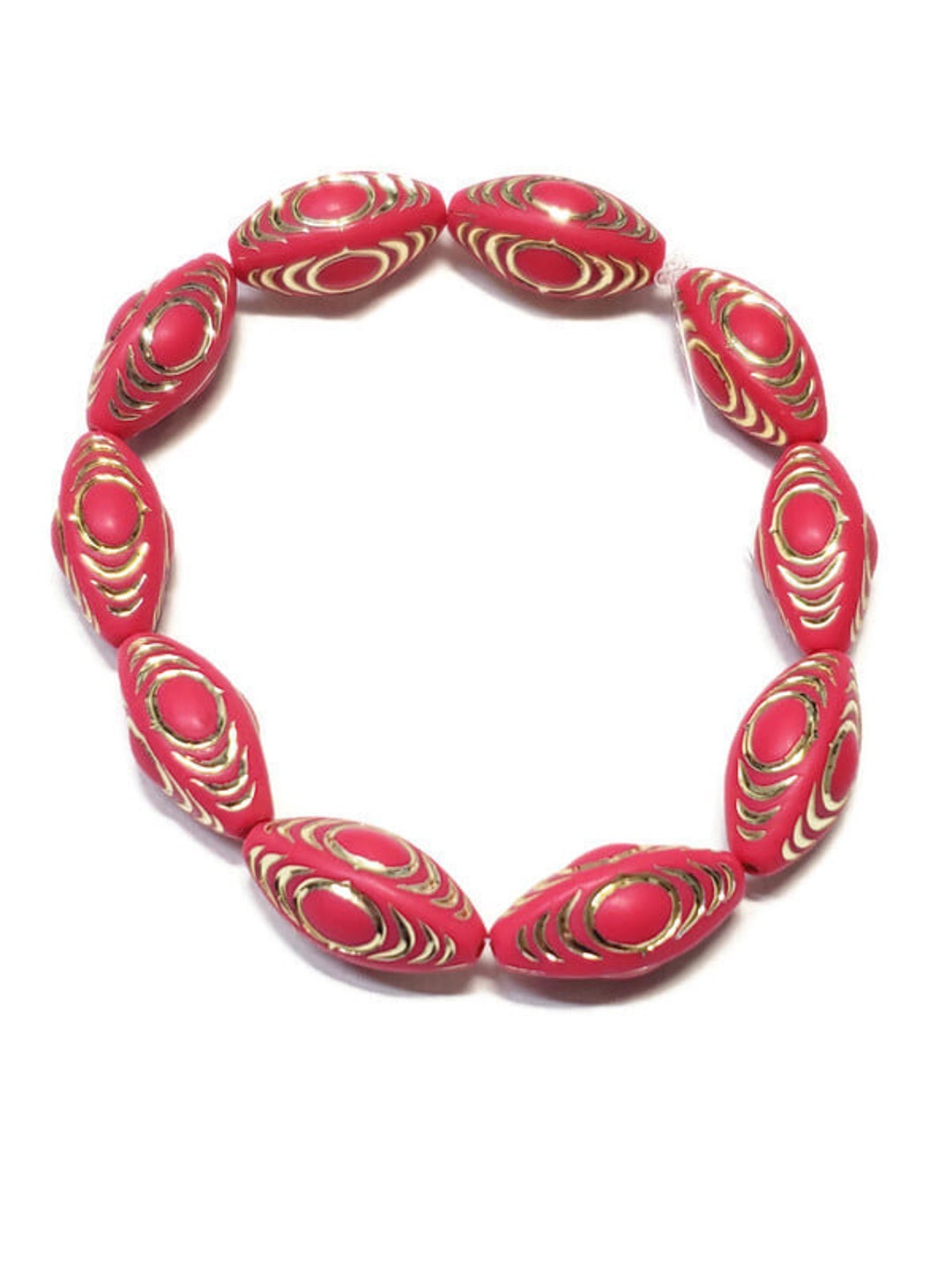 Vintage Lucite Beads, Vintage Bead Strand, Vintage Plastics, 8 Strand