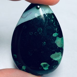 Large Fire Agate Gemstone Pendant