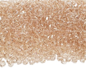 4mm Light Silk Swarovski Crystal Bicone Beads, 48pcs
