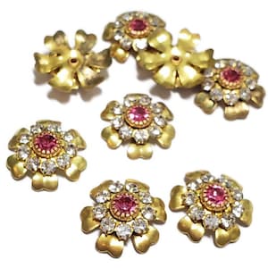 17mm Vintage Rose Swarovski Crystal Rhinestone Flower, 1 pc