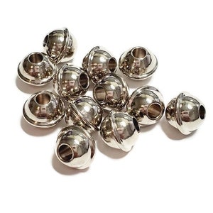 10mm Vintage Silver Plated Beads, 24pcs