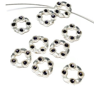 10mm Vintage Purple Velvet Swarovski Solid Sterling Crystal Bead, 1pc