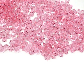 5 mm jasnoróżowe kryształowe koraliki Swarovski Bicone, 24 szt.