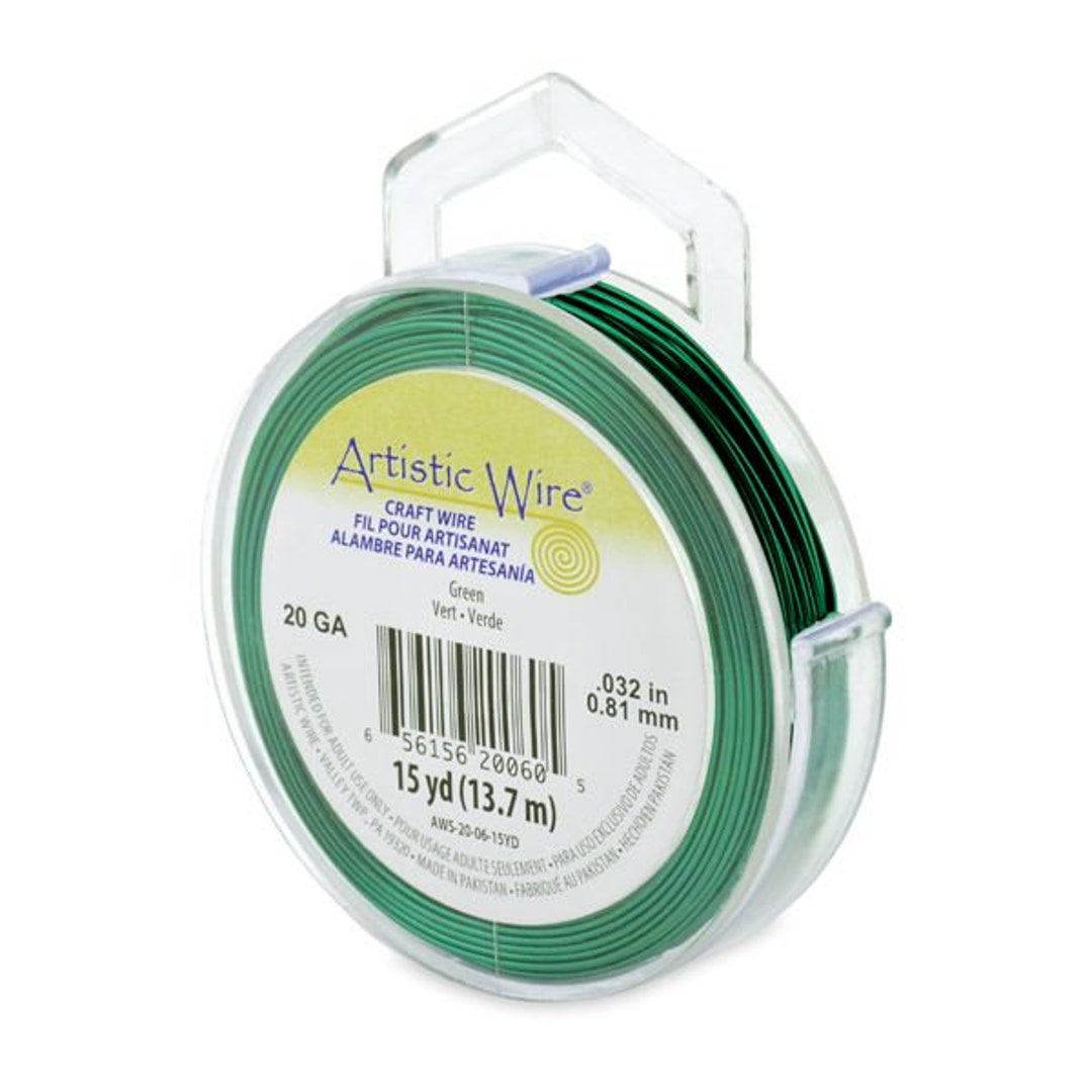 Alambre Artistic Wire Para Manualidades – 20 Gauge, Latón Resistente Al Deslustre, 15 Yardas (13.7 M)
