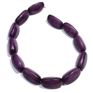 16mm Vintage Purple Lucite Beads, 1 Strand