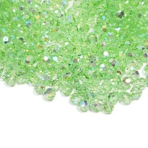6mm Chrysolite AB Swarovski Crystal Article 5000 Round Crystal Beads, 12pcs