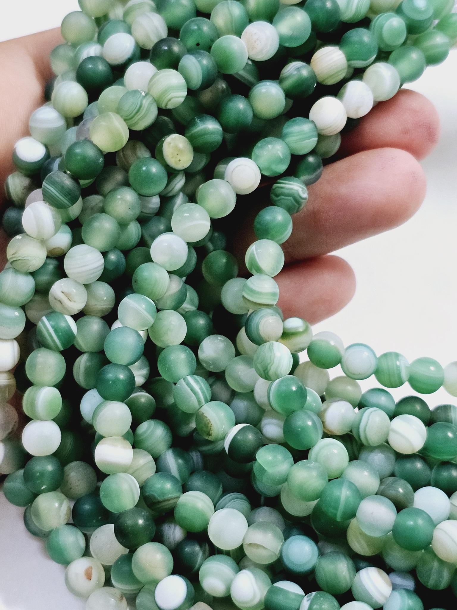 美しいマットな縞模様の瑪瑙の大きな穴の宝石ビーズ - Etsy 日本