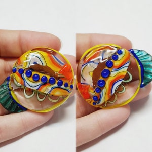 Artisan Bea Stoertz Handmade Lampwork Glass Bead, 1pc