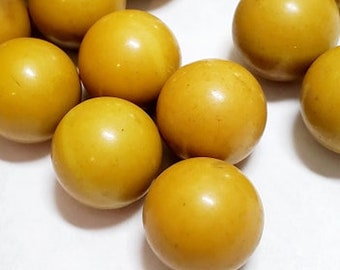 15mm Vintage Un-Drilled Bakelite Round Beads, 5pcs