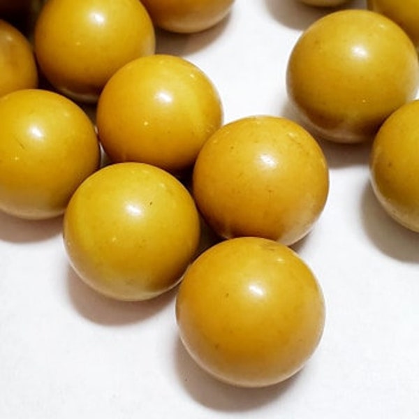 15mm Vintage Un-Drilled Bakelite Round Beads, 5pcs