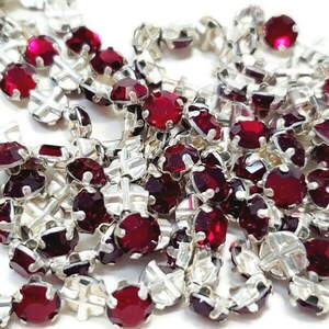 8mm Vintage Austrian Crystal Faceted Rose Montees, 12pcs