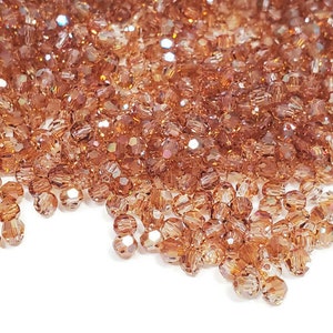 4mm Crystal Copper Swarovski Crystal Article 5000 Round Crystal Beads, 24pcs