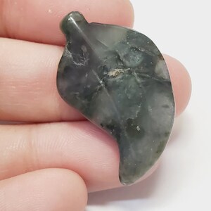 Carved Jasper Gemstone Leaf Focal Pendant, Focal, Leaves, Gemstone Pendant, Top Drilled Horizontal, Carved Leaf, Gemstone Focal Pendant