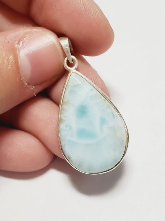 Larimar Splash Tear Drop Pendant Larimar Splash Tear Drop Pendant