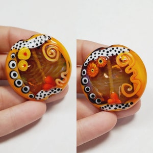 Artisan Bea Stoertz Handmade Lampwork Glass Bead, 1pc