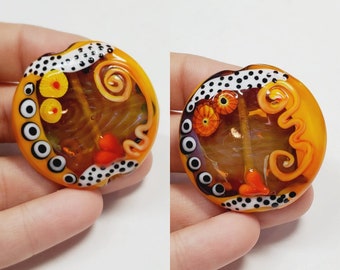 Artisan Bea Stoertz Handmade Lampwork Glass Bead, 1pc