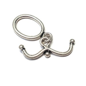 Vintage Sterling Silver Toggle Clasp, 1pc