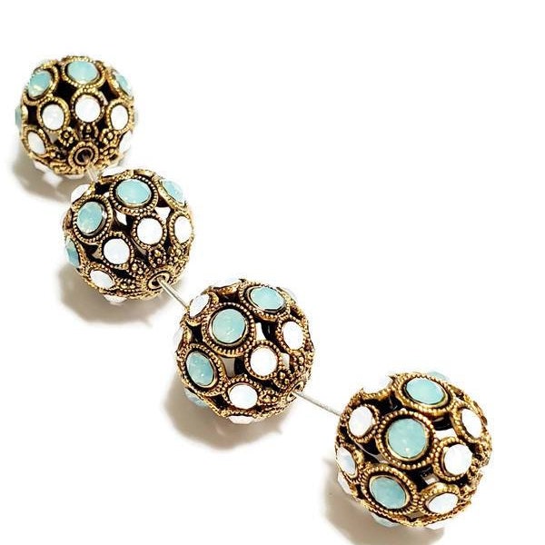 Rhinestone Antique Beads Etsy