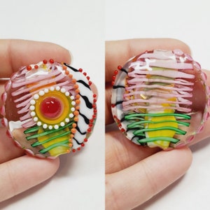 Artisan Bea Stoertz Handmade Lampwork Glass Bead, 1pc
