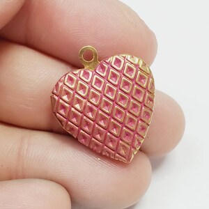Artisan Hand Altered and Textured Metal Locket Pendant, Fully Operational Locket, Metal, Hand Altered Metal Pendant, Artisan Painted Pendant