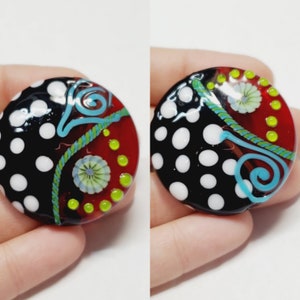 Artisan Bea Stoertz Handmade Lampwork Glass Bead, 1pc