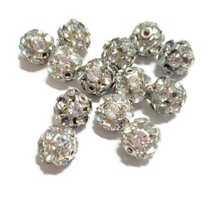 8mm Vintage Crystal Swarovski Crystal Bead Balls, 4pcs