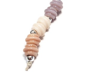 Artisan Lamp Worked Glass Bead Focal Set, Glass Focal Bead, Handmade, Hand Crafted Glass, Lampwork Glass Focal and Beads, Artisan Glass Set