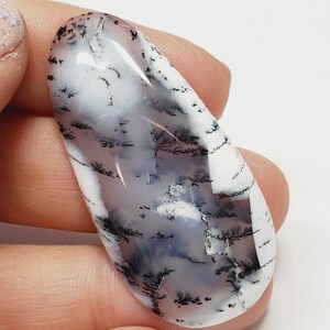 Dendritic Opal Agate Gemstone Cabochon