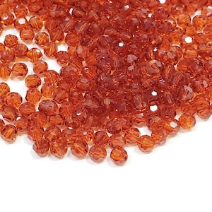 6mm Indian Red Swarovski Crystal Article 5000 Round Crystal Beads, 12pcs