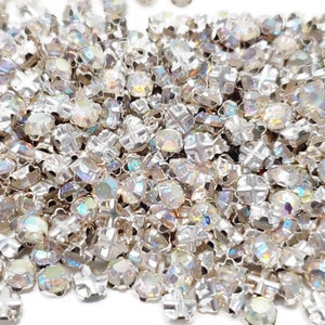 12 cuentas de cristal checo facetadas estilo vintage de 6 mm en forma de rosa