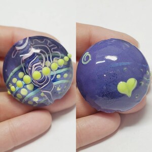Artisan Handmade Lampwork Glass Round Bead