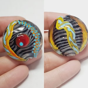 Whimsical Artisan Handmade Lampwork Glass Bead, 1pc