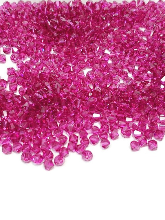 5mm Fuchsia Swarovski Crystal Article 5328 Bicone Beads