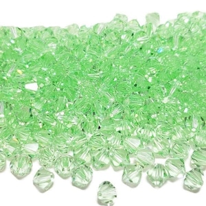 6mm Chrysolite Swarovski Crystal Article 5328 Bicone Beads, 24pcs