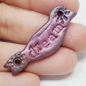 Artisan Hand Created and Textured Polymer Clay Cabochon, Clay Artisan Component, Hand Made Artisan Polymer Clay Cabochon, OOAK Clay Cab