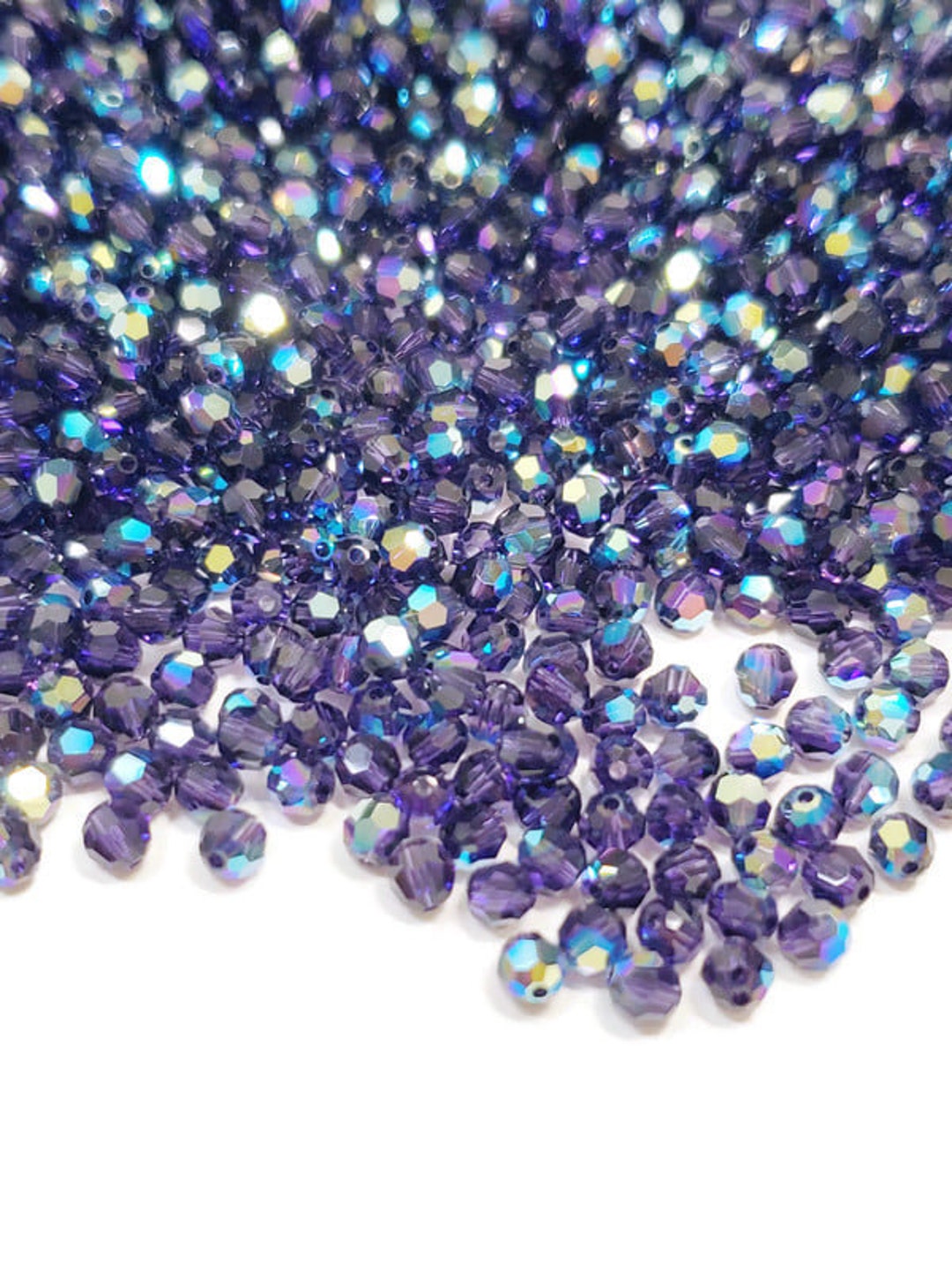 4mm Purple Velvet AB Swarovski Crystal Round Beads, 24pcs - Etsy