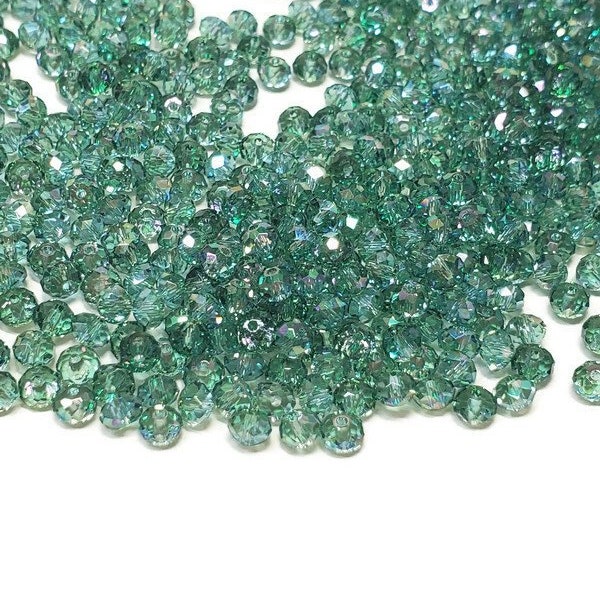 4mm Aquamarine Envy Swarovski Crystal Beads Article 5040 Briolette Beads, 12pcs