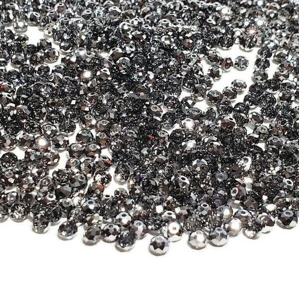 4mm Crystal Light Chrome Swarovski Crystal Beads Article 5040 Briolette Beads, 12pcs