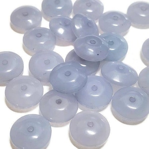 10mm Vintage Periwinkle Blue Moonglow Lucite Beads, 24pcs