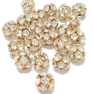 8mm Vintage Crystal Swarovski Crystal Bead Balls, 4pcs