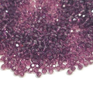 4mm Amethyst Swarovski Crystal Article 5000 Round Crystal Beads, 24pcs