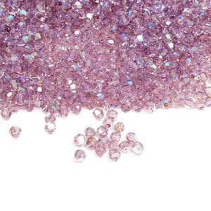 4mm Light Amethyst AB Swarovski Crystal Article 5000 Round Crystal Beads, 24pcs