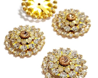 Multi Tier Swarovski Rhinestone Crystal Component, 1pc