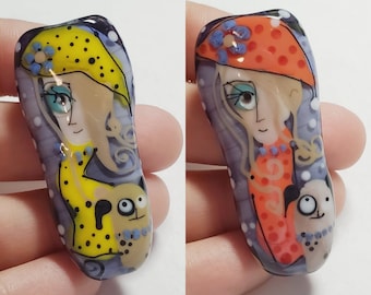 Artisan Egija Straujuma Handmade Lampwork Glass Bead, 1pc